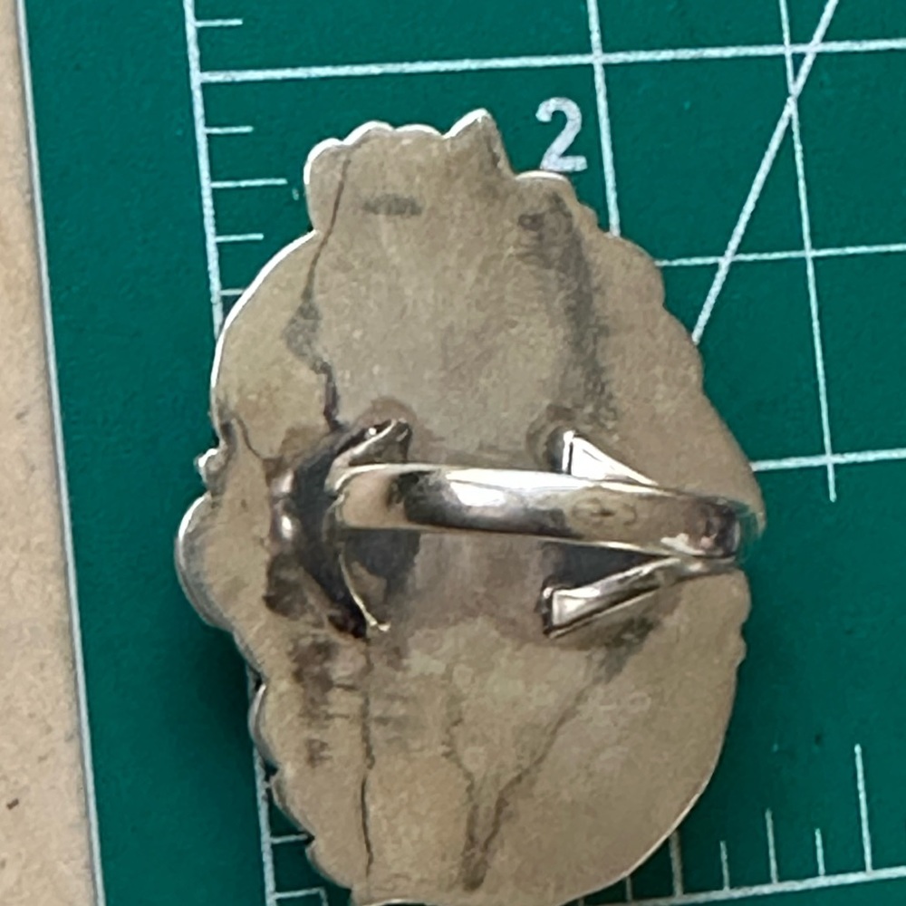 Lapis Statement Sterling Silver Southwestern Ring - image 8